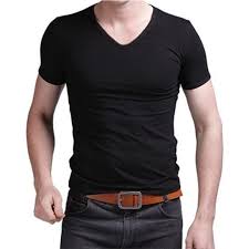 Black And White Full Sleeve T Shirt Black Plain V Neck T Shirt For Men Algodon Pima Hombres Americana