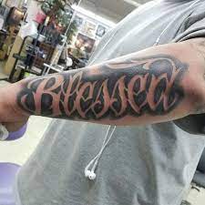 This really is the easiest form of lucky tattoo in which the beholder receives a tattoo thats texted or composed in trendy fonts because the phrase blessed. 100 Blessed Tattoos Designs For Men