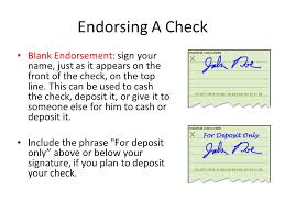 To save time, you could endorse a check to someone else to pay them. Banking Basics Why The Bank Banks And Credit Unions Are Safe And Convenient Places To Keep Your Money Most Account Balances Are Insured Up To 100 Ppt Download