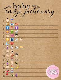 Baby Shower Emoji Pictionary Baby Shower Pictionary Emoji Pictionary Baby Shower Games Rustic B Baby Shower Games Unique Joint Baby Showers Baby Shower Fun