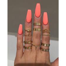 Short square acrylic nails purple acrylic nails french acrylic nails. Pinterest Astrawberriez Coral Nails Coral Acrylic Nails Trendy Nails