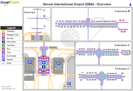 Denver Denver International Den Airport Terminal Map Overview Airport Map Denver International Airport Airport Guide