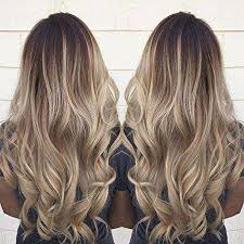 Is it possible to dye hair extensions in the ombre style? Brown With Blonde Ombre Clip In Hair Extensions For Thickness 4 18 24 Ugeathair