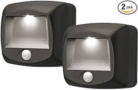 Mr Beams Mb522 Wireless Battery Operated Indoor Outdoor Motion Sensing Led Step Stair Light 2 Pack Brown Solar Powered Motion Sensor Step Lights Amazon Com