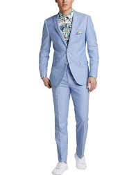 Our slim suits are ideal for a smart and flattering fit and have free returns. Paisley Gray Slim Fit Suit Separates Coat Light Blue Herringbone Men S Suits Men S Wearhouse