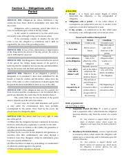 If a person donates a parcel of land to the city of manila subject to the condition that the city shall transform it into a public park within a period of one year from the time of the perfection. Oblicon Sec 2 Docx Section 2 U2013 Obligations With A Period Article 1193 Obligations For Whose Fulfillment A Day Certain Has Been Fixed Shall Be Course Hero