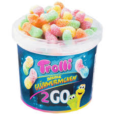 Trolli Saure Gluhwurmchen 2go Travelbox Gezuckerte Und Saure Fruchtgummi Gluhwurmchen Im Praktischen Autopack Candy Store Japan China