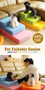 Great gear and gifts for dogs & the people who share their lives | inthecompanyofdogs.com Folding Portable 2 Steps Dog Cat Pet Stairs Ramp Ladder Pet Stair Breathable Mesh Staircase Pet Stairs Dog Steps Dog Stairs