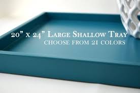 Large decorative serving tray for coffee table. 24 X 20 Low Profile Large Coffee Table Tray Rectangular Etsy Coffee Table Tray Large Coffee Tables Decorating Coffee Tables