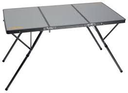 The cabala's kitchen is 57 lbs according to the web site. Cabela S Tri Fold Compact Carry Camp Table Bass Pro Shops