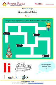 The worksheet is an assortment of 4 intriguing pursuits that will enhance your tk worksheet abc. Worksheet Menulis Huruf I Rumah Bunda