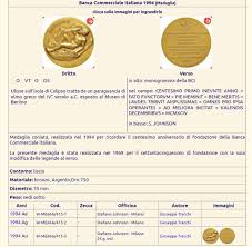 1427 e al registro dei fondi pensione dotati di personalità giuridica al n. Medaglia In Oro Celebrativa 100 Anniversario Banca Commerciale Italiana Medaglistica Lamoneta It Numismatica Monete Collezionismo