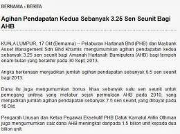 Amanah saham bumiputera adalah sebuah dana amanah pelaburan khusus untuk kaum bumiputera malaysia sahaja. Dividen Amanah Hartanah Bumiputera Ahb 3 25 September 2013 Frugaldedi Fd