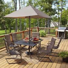 Meijer Patio Furniture Callaway 7 Piece Padded Sling Outdoor Patio Set 349 99 At Meijer