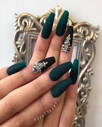 Decoracion De Unas Verdes Elegantes Con Joyas Tumblr Unas Unasesculpidas Unaselegantes Matte Nails Design Coffin Nails Matte Gorgeous Nails