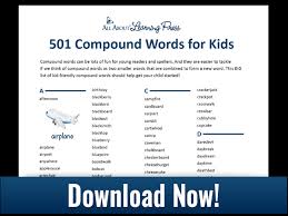 Free first grade phonics game to send home to parents. Teaching Compound Words The Essential Guide Free Downloads