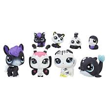Littlest Petshop Coffret 4 Minis Petshop Avec 4 Teensies Noir Et Blanc With Images Pet Shop Little Pets Littlest Pet Shop