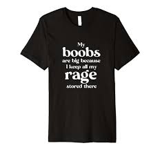 Amazon.com: My Big Boobs Are Big I Store My Rage In There Breasts Female  Premium T-Shirt : Clothing, Shoes & Jewelry