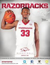 This Collectible 2015 16 Arkansas Razorback Men S Basketball Vs Southern University Roster Card Features Moses Kingsle Arkansas Razorbacks Razorbacks Arkansas