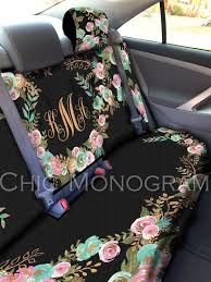 Seat Covers Seat Covers For Car Seat Covers For Car Women Monogram Seat Covers Monogram Seat Covers For Car Car Accessories Mint Gold Back Seat Car Covers Car Seat Cover Sets