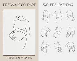 Download Pregnancy Svg Line Art Pregnant Line Drawing Silhouette Vector Art By Anmark Thehungryjpeg Com