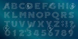 Alphabet bubble is a fun educational game that helps develop phonemic awareness. Bubble Alphabet Font Water Bubbles Letters And Numbers Stock Vector Typescript For Your Design Royalty Free Cliparts Vectors And Stock Illustration Image 110300718