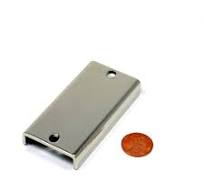 60 LB Holding Power 3x1.5x0.46" Rectangular Pot Magnet Made of Ceramic  Magnet