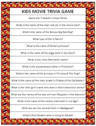Test your disney knowledge with these trivia questions and answers! Kids Movie Trivia Free Printable Moms Munchkins Kid Movies Movie Night Birthday Party Movie Facts