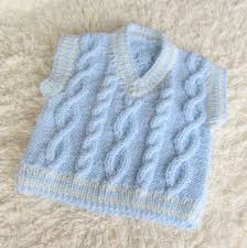 Sac Orgulu V Yaka Bebek Suveteri Baby Knitting Patterns Tig Isi Bebek Bebek Yelek