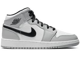 Jordan 1 Mid Light Smoke Grey Gs In 2020 Jordan Shoes Girls Air Jordans Jordan 1 Mid