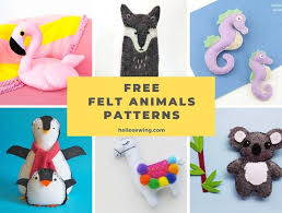 With this huge list of free sewing patterns pdf available for download, you'll be all set and ready to sew! 25 Free Felt Animal Patterns Easy And Cute Felt Animals Hello Sewing