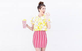 Popcorn Kostum Selber Machen Diy Anleitung Maskerix De Popcorn Costume Diy Halloween Costumes Easy Halloween Running Costumes