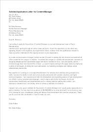 Solicited Application Letter For Content Manager Templates At Allbusinesstemplates Com
