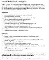 (2 days ago) mar 26, 2020 · dining room supervisor job description template. Free 9 Shift Leader Job Description Samples In Ms Word Pdf