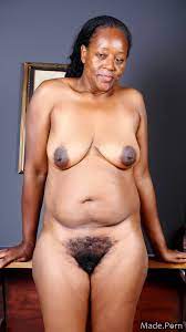 Porn image of african american nude woman 70 hairy tall photo created by AI