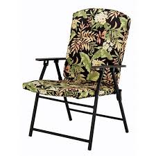 Mainstays Padded Fabric Folding Chair Black Tropical Walmart Com Padded Folding Chairs Folding Chair Outdoor Chairs