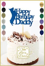 Feliz Cumpleanos Papa Pastel Topper Con Pastel De Perro Etsy Mexico