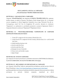 Banca transilvania isi rezerva dreptul de a solicita angajatorului sa retina restantele din venitul salariatului, fara indeplinirea vreunei formalitati legale. Regulament Campanie Good Vibes Only Banca Transilvania Pdf