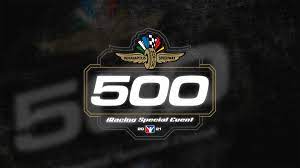 The name indy 500 is used boldly and prominently, with the wing & wheel (the chunky logo) near the bottom. Special Events 2021 Iracing Com Iracing Com Motorsport Simulations