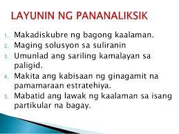 Check spelling or type a new query. Kahalagahan Ng Pananaliksik