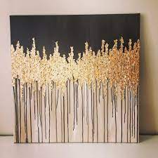 24x24 Gold Leaf Abstract Acrylic Painting Abstract Painting Acrylic Abstract Acrylic Art Painting