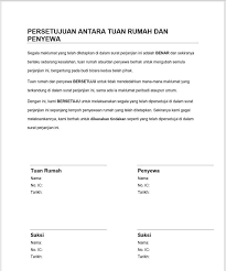 Download contoh surat perjanjian sewa rumah 2018 Format Terkini Contoh Surat Perjanjian Sewa Rumah 2021 Download