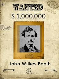 Print John Wilkes Booth Wanted Poster For Notebook S Sonlight Book Cover World History