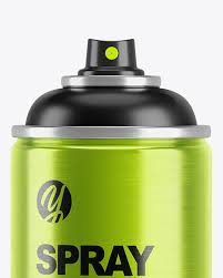 Download Opened Metallic Spray Bottle With Plastic Cap Mockup In Can Mockups On Yellow Images Object Mockups PSD Mockup Templates