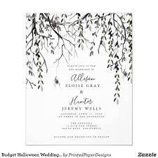 Budget Halloween Wedding Invitation Flyer Zazzle Com Halloween Wedding Invitations Budget Wedding Invitations Wedding Invitations