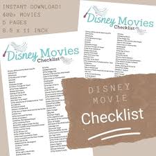 In light of these events, we've created another list that details some of the best and most talked about movies of 2021. Free Disney Movies List Of 400 Films On Printable Checklists