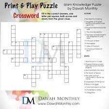 Please find below the a decree answer and solution which is part of puzzle page daily crossword april 2 2019 answers. Islam Crossword Puzzle Belajar Islam