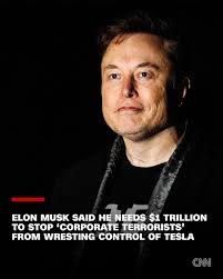 Elon Musk says he needs to build his stake in Tesla so much that he could  become the world's first trillionaire. But this week he said his aim wasn't  to increase his