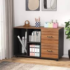 Choose from contactless same day delivery, drive up and more. Buy Wood File Cabinet Mobile Later Size Filing Cabinet With 2 Drawers Rolling Printer Stand With Open Storage Shelves For Home Office Online In Turkey B096vn3ck7
