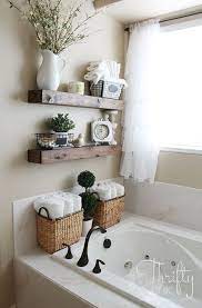 Additionally, bathroom cabinets can be both practical and appealing in providing storage in highly trafficked and usually confined spaces. Diy Floating Shelves And Bathroom Update Home Decor Floating Shelves Diy Cheap Home Decor